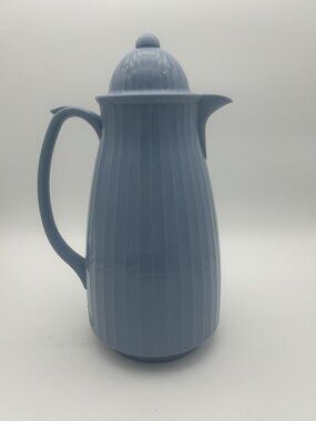Vintage Crown Corning Thermique Dusty Blue Pitcher/Carafe- Insulated